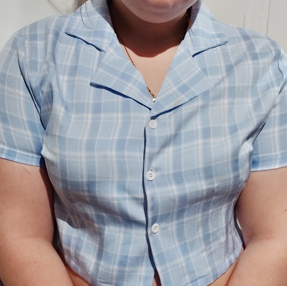 Romwe light blue top - Picture 6 of 6